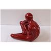 Image 4 : Red Man Thinking Statue - 11" x 9"