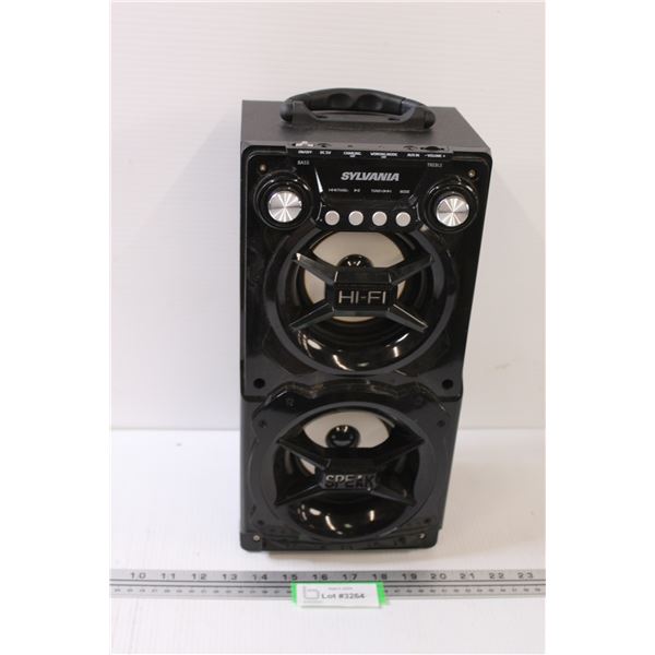 Sylvania Radio & Speaker - 14" x 5" x 7" - Untested