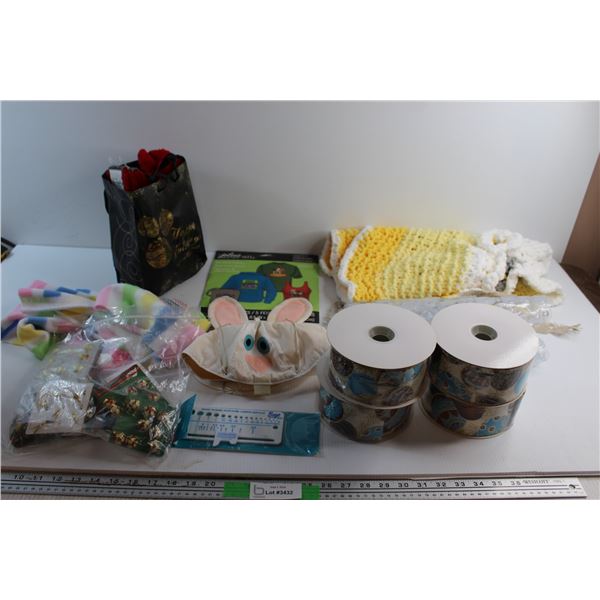 * Bunny Hat, Assorted Ornaments, Bathroom Mat and Assorted Items