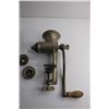 Image 5 : Vintage Universal Meat Grinder with Parts and Sliver Serving Stand
