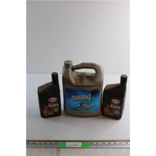 (3) Assorted Automotive Liquids - 10W30 and 5W-30 Motor Oils