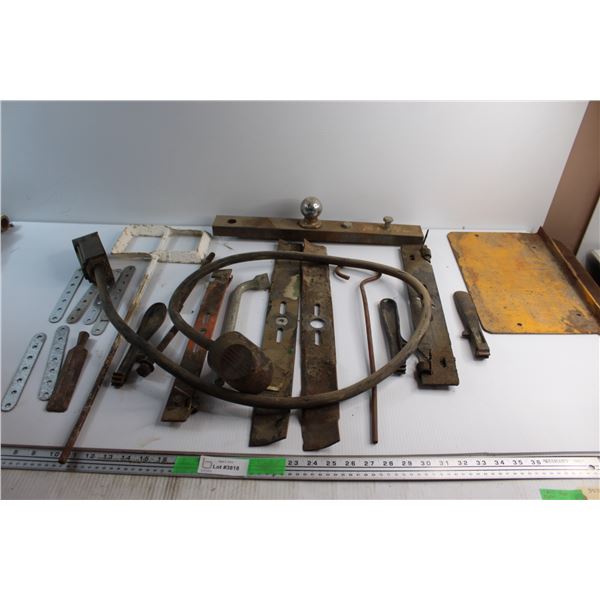 1 7/8 Ball on Tow Bar Hatch, Paint Mixer, Tire Wrench, L Hex Socket Wrench and Assorted Items