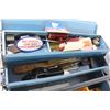 Image 3 : Fold Out Tool Box w/ Contents - Partial Socket Set - Sm Chipping Hammer & Rods