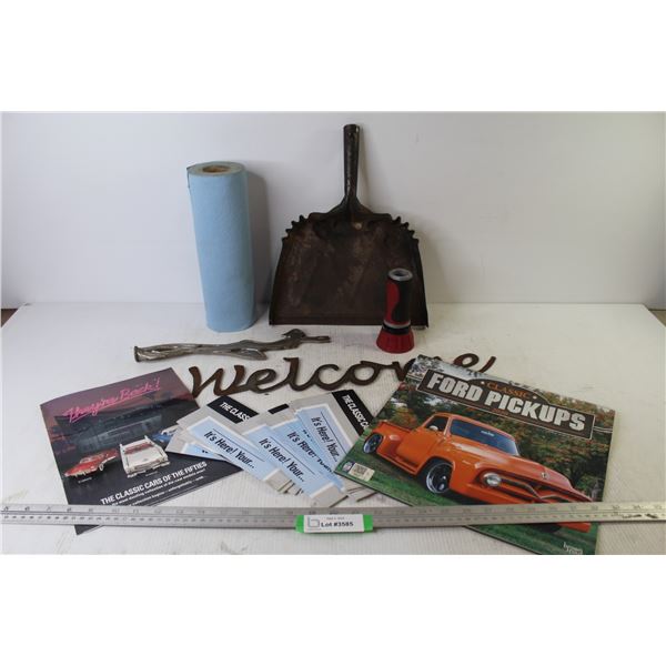 Welcome Metal Art - Metal Dust Pan - Metal Female Form - Hose Spray Nozzle - 2020 Ford Pickups Calen