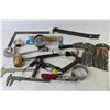 Image 6 : (2) Needle File Set - Calipers - Window Screen Tool - Oil Filter Wrenches - Prybar - Misc. Hand Tool