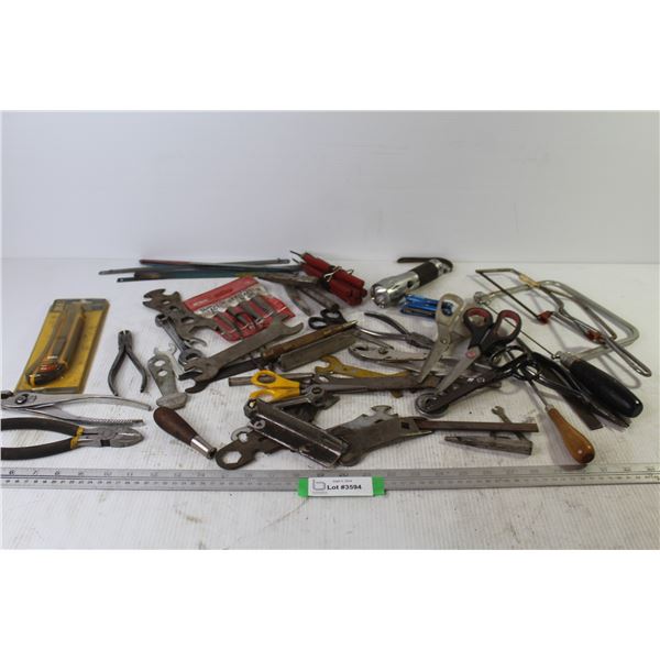 Utility Knife - Coping Saws - Screw Extractor Kit - Scissors - Pliers Side Cutters - Misc. Hand Tool