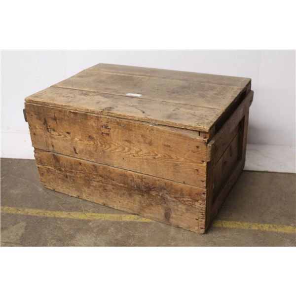 * Wooden Trunk (36"w x 26"d x 20"h)