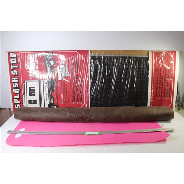 Garden Fabric (36" unknown length - Crazy Carpet - RV Protection Splash Stop (2 - 4' Brushes - NIB)