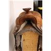 Image 2 : * 14.5" Roping Saddle, Double Rigging, 6" Gullet Width, Rawhide Covered Wood Tree, Felt Pad - STAND 