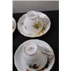 Image 4 : (6) Tea Cup Sets: Royal Albert, Regency, Windsor, Misc.