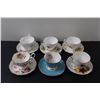 Image 5 : (6) Tea Cup Sets: Royal Albert, Regency, Windsor, Misc.