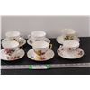Image 1 : (6) Tea Cup Sets: Windsor, Delphine, Royal Vale, Misc.