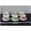 Image 1 : (6) Tea Cup Sets: Royal Vale, Staffordshire, Misc.