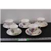 Image 1 : (5) Tea Cup Sets: Delphine, Windsor, Misc.