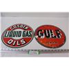 Image 1 : (2) Metal Signs: Cosden & Gulf