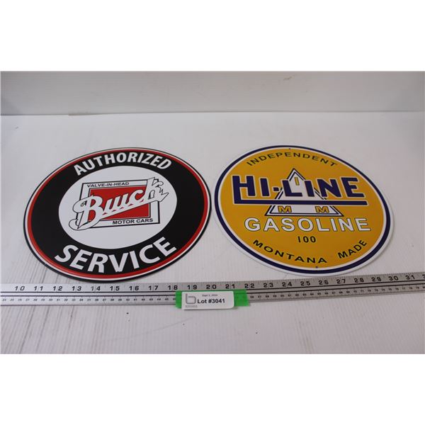 (2) Metal Signs: Buick & Hi-Line
