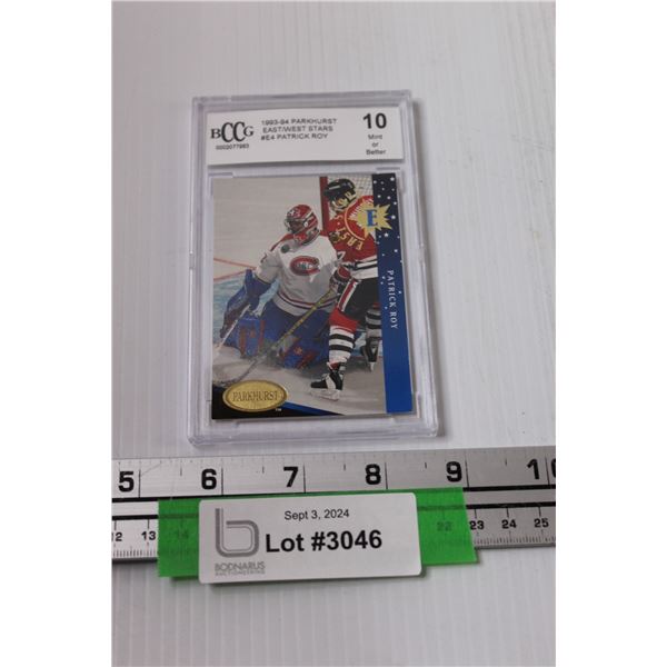 Patrick Roy Parkhurst 1993-94 Graded Hockey Trading Card