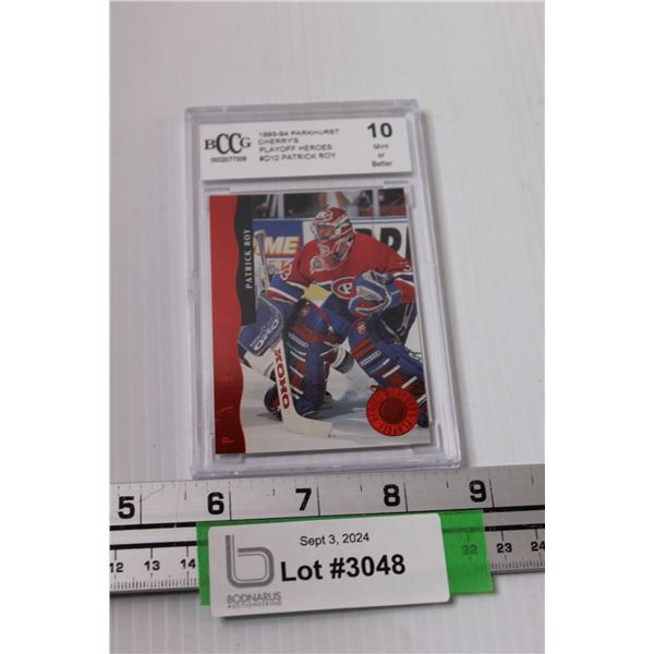 Patrick Roy Parkhurst 1993-94 Graded Hockey Trading Card