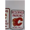 Image 3 : (2) Calgary Flames Parking Signs - Plastic