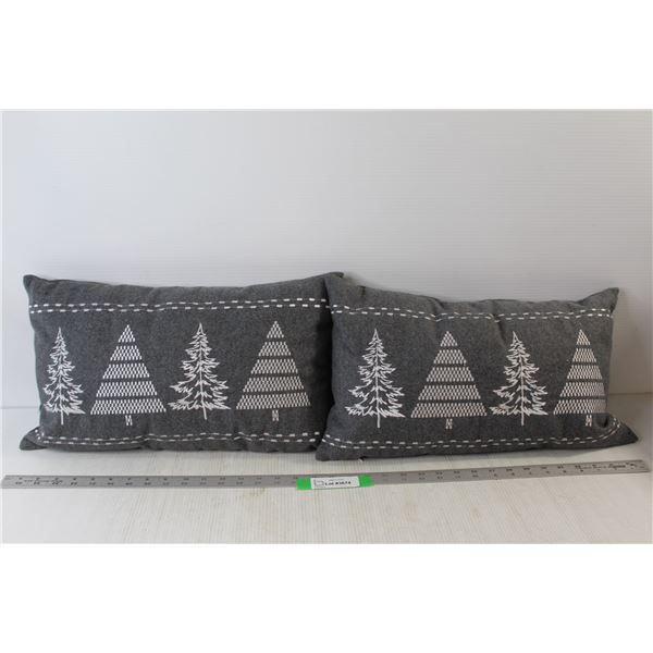 (2) Christmas Holiday Pillows