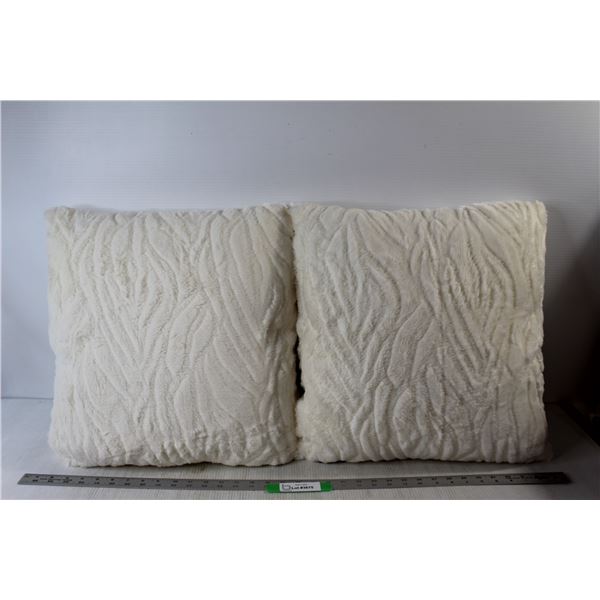 (2) Rachel Zoe White Pillows