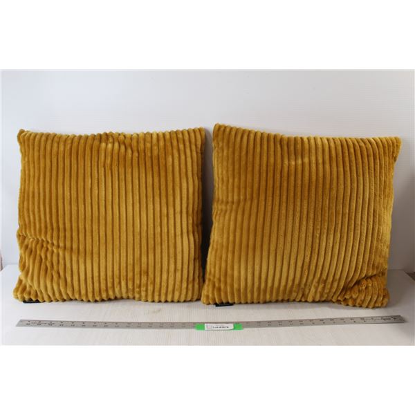 (2) Millihome Yellow Pillows