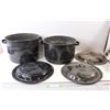 Image 1 : (2) Vintage Canning Pots With Lids, Extra Canning Pot Lid