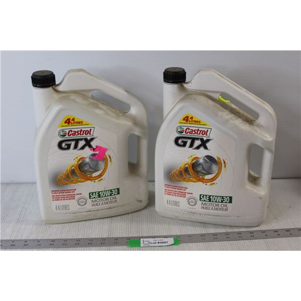 (2) Castrol GTX SAE 10W-30 Car Motor Oil