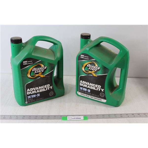 (2) Quaker State Advanced Durability SAE 10W-30 Car Motor Oil