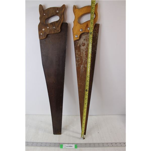 (2) Hand Saws - Both Measure 30" High