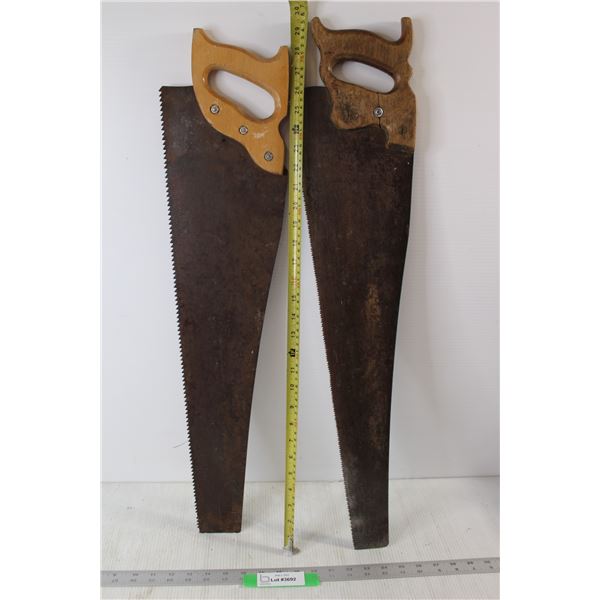 (2) Hand Saws - Both Measure 30" High