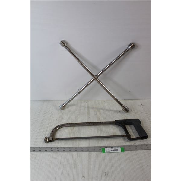 12" Hand Saw, 4 Way Lug Wrench