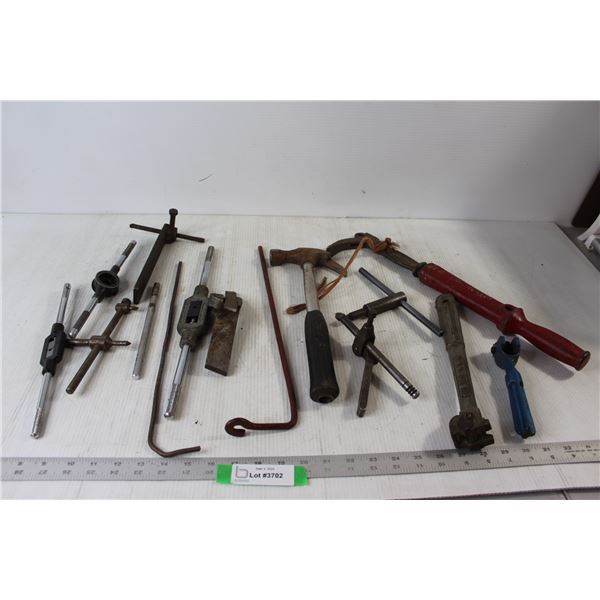 Nail Puller, (2) Wheel Dressers, Assorted Lathe Tools, Hammer, Assorted Tools