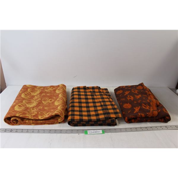 (3) Halloween Decorated Tablecloths