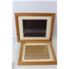 Image 4 : (8) Various Picture Frames, Traditional Red Silk Kimono Framed - 8 3/4" x 8 3/4"