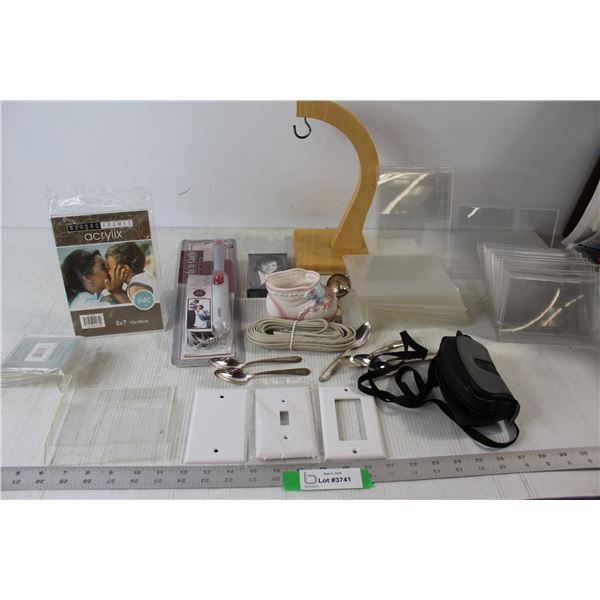 Conair Curling Iron, Porcelain Shoe, Crumpler Hoojah Camera Clutch, Banana Stand/Hanger, Telephone C