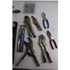 Image 2 : (9) Vise Grip Pliers, Metal Brush, Wood Plane and Assorted Hardware