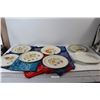 Image 1 : (6) Plates, (15) Handkerchiefs, Johnson Brothers Heritage White Ironstone 12" Serving Platter Englan