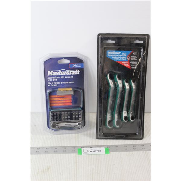 Mastercraft Screwdriver Bit Wrench With Bits 29 Pieces, Mastercraft Offset Ratcheting Box Wrench Set