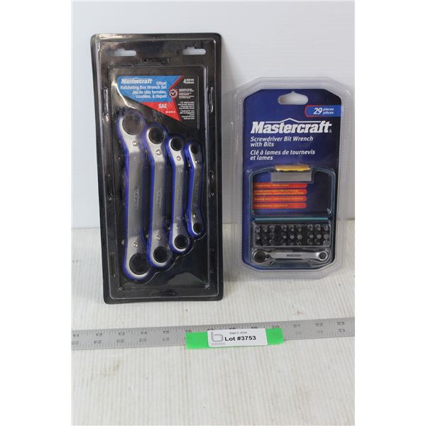 Mastercraft Screwdriver Bit Wrench With Bits 29 Pieces, Mastercraft Offset Ratcheting Box Wrench Set