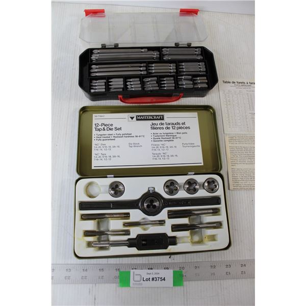 Screw Driver Bit Set, Mastercraft Tap and Die Set