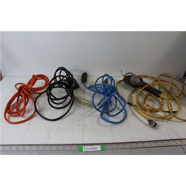 (3) Extension Cords, Trouble Light