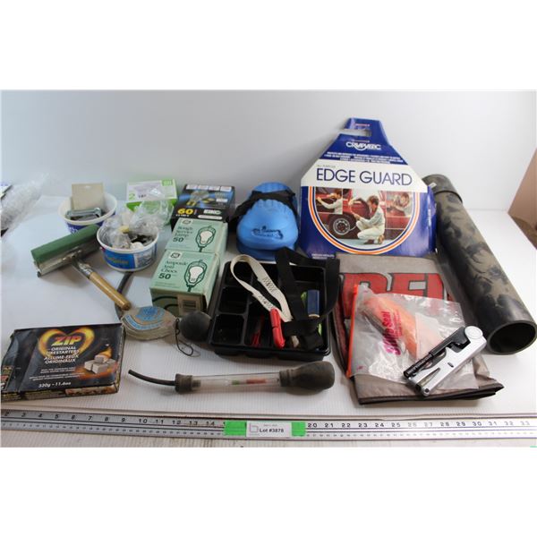 Edge Guard, Knee Guards, Assorted Light Bulbs and Assorted Automotive Items