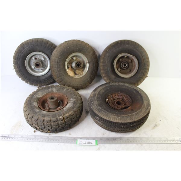 (5) 10" Utility Wheels ( some rims rusty & damaged)