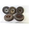 Image 1 : (5) 10" Utility Wheels ( some rims rusty & damaged)