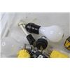 Image 2 : Plastic Container - Extension Cord Plug Ends - Light Bulbs
