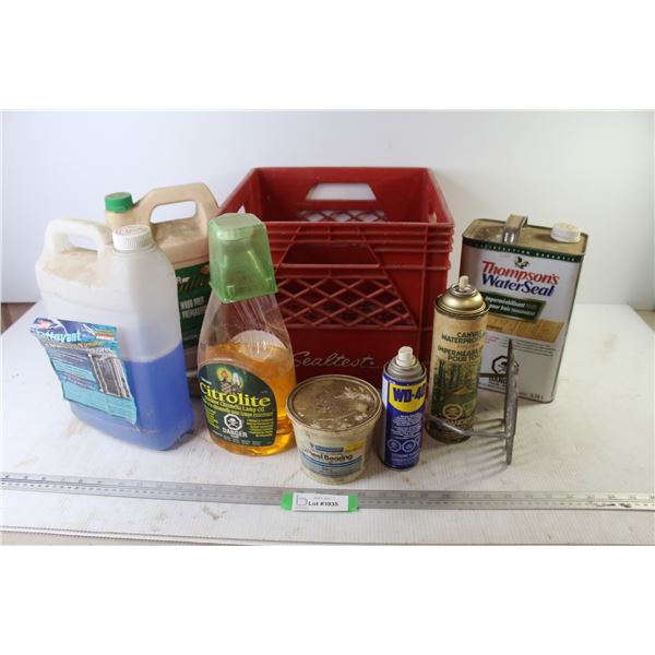 Plastic Crate - Wood Water Seal - Wheel Bearing Grease - Citrolite - 2 in 1 Wood Prep - Pressure Was