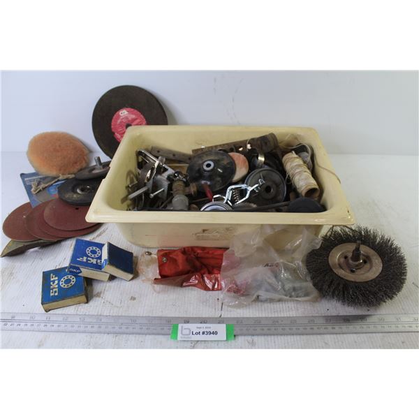 Wire Wheel - Bearings - Grinding Disks - Assorted Pullies & Misc. Items