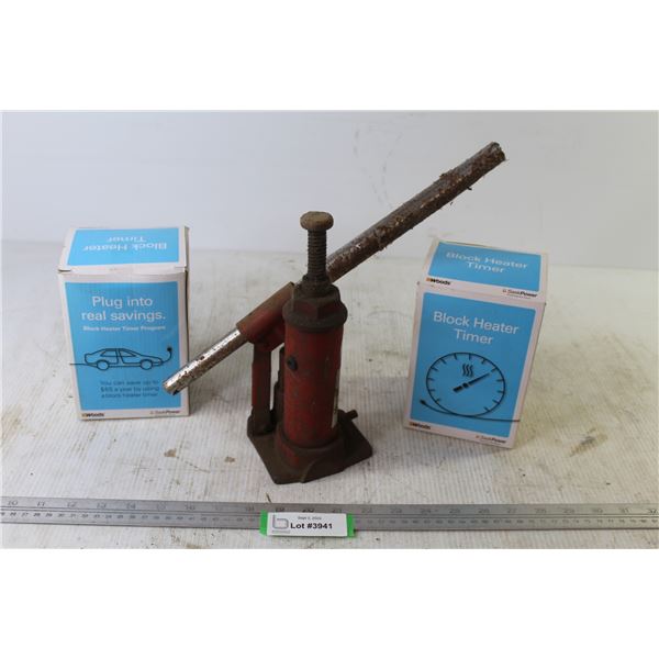 (2) Block Heater Timers (NIB) - 1.5 Ton Bottle Jack