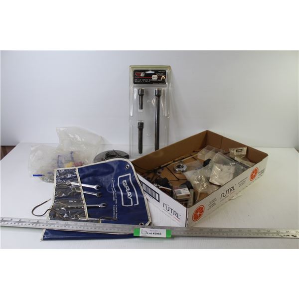 3 Piece 1/2" Impact Extension Bars - Partial Wrench Set - Grinder Guard - Misc. Items